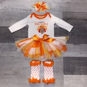 Thanksgiving outfit for baby girl 0-3 months